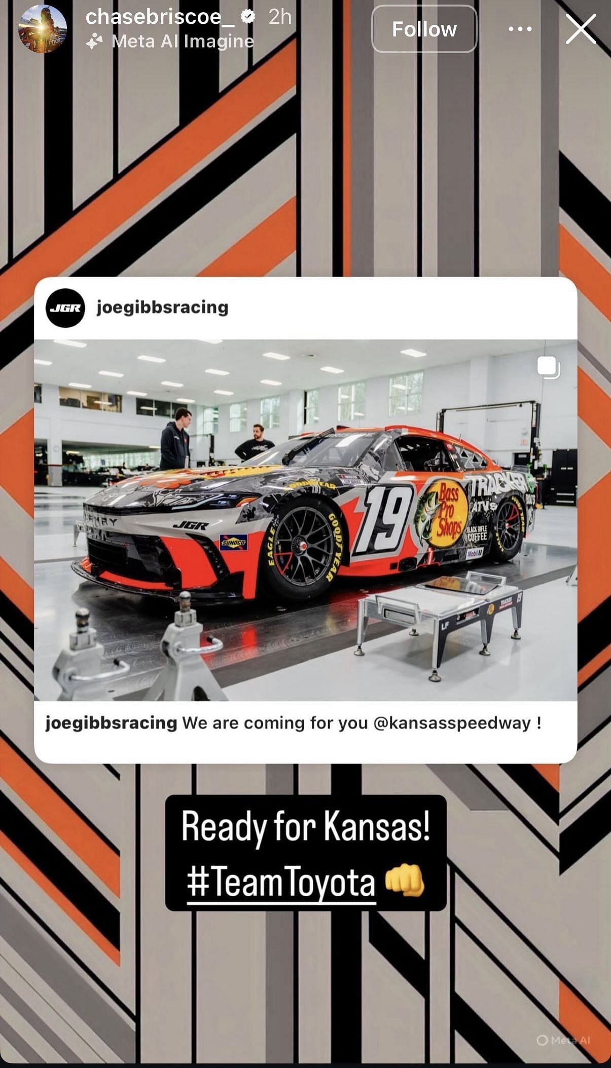 Screenshot via Instagram - @chasebriscoe_